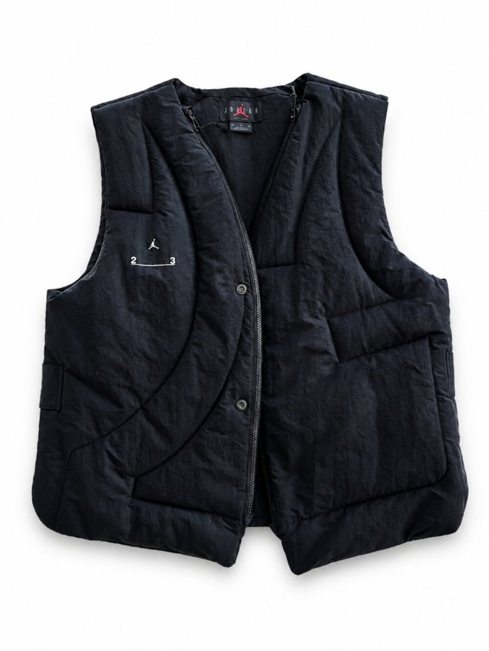 Jordan 23 Engineered Padded Vest Black Jumpman Quilted Mens M